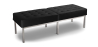 Buy Kanel Bench (3 seats) - Faux Leather Black 13216 - in the UK