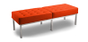 Buy Kanel Bench (3 seats) - Faux Leather Orange 13216 with a guarantee