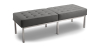 Buy Kanel Bench (3 seats) - Faux Leather Dark grey 13216 in the United Kingdom