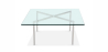 Buy City Coffee Table - Square - 12mm Glass  Steel 13307 - in the UK
