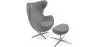 Buy Bold Chair with Ottoman - Fabric Light grey 13657 at MyFaktory