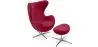 Buy Bold Chair with Ottoman - Fabric Red 13657 in the United Kingdom