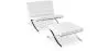 Buy City Armchair with Matching Ottoman - Premium Leather White 13184 - prices