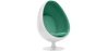 Buy Armchair Ele Chair - White Exterior - Faux Leather Turquoise 13193 - in the UK