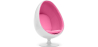 Buy Armchair Ele Chair - White Exterior - Faux Leather Pink 13193 in the United Kingdom