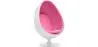 Buy Armchair Ele Chair - White Exterior - Faux Leather Pink 13193 in the United Kingdom