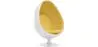 Buy Armchair Ele Chair - White Exterior - Faux Leather Pastel yellow 13193 at MyFaktory