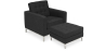 Buy Kanel Armchair with Matching Ottoman - Cashmere Black 16513 - in the UK