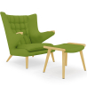 Buy Gerth Armchair with Matching Ottoman  Olive 16766 in the United Kingdom