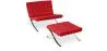 Buy City Armchair with Matching Ottoman - Faux Leather Red 13183 home delivery