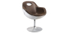 Buy Armchair with armrests - Aviator design - Leather and metal - Tulipa Brown 25622 - in the UK