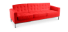 Buy Design Sofa Kanel  (3 seats) - Premium Leather Red 13247 with a guarantee