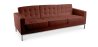Buy Design Sofa Kanel  (3 seats) - Premium Leather Chocolate 13247 - prices