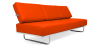 Buy Sofa Bed SQUAR (Convertible) - Premium Leather Orange 14622 - in the UK