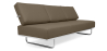 Buy Sofa Bed SQUAR (Convertible) - Premium Leather Taupe 14622 in the United Kingdom