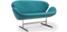 Buy Swin Sofa (2 seats) - Fabric Turquoise 13911 in the United Kingdom