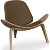 Buy Designer armchair - Scandinavian armchair - Faux leather upholstery - Luna Chocolate 16774 in the United Kingdom