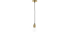 Buy Design hanging lamp - Edison Style Gold 58545 - in the UK