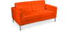Buy Design Sofa Kanel (2 seats) - Premium Leather Orange 13243 - in the UK