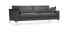 Buy Design Living-room Sofa - 3 seats - Fabric Dark grey 26729 - in the UK