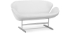 Buy Scandinavian design Swin Sofa (2 seats) - Faux Leather White 13912 - prices