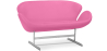 Buy Scandinavian design Swin Sofa (2 seats) - Faux Leather Pink 13912 home delivery