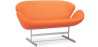 Buy Scandinavian design Swin Sofa (2 seats) - Faux Leather Orange 13912 - in the UK