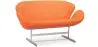 Buy Scandinavian design Swin Sofa (2 seats) - Faux Leather Orange 13912 - in the UK