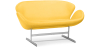 Buy Scandinavian design Swin Sofa (2 seats) - Faux Leather Yellow 13912 - prices