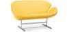 Buy Scandinavian design Swin Sofa (2 seats) - Faux Leather Yellow 13912 - prices