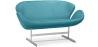 Buy Scandinavian design Swin Sofa (2 seats) - Faux Leather Turquoise 13912 at MyFaktory