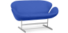 Buy Scandinavian design Swin Sofa (2 seats) - Faux Leather Dark blue 13912 home delivery