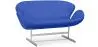 Buy Scandinavian design Swin Sofa (2 seats) - Faux Leather Dark blue 13912 home delivery