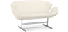 Buy Scandinavian design Swin Sofa (2 seats) - Faux Leather Ivory 13912 - prices