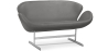 Buy Scandinavian design Swin Sofa (2 seats) - Faux Leather Dark grey 13912 at MyFaktory