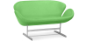 Buy Scandinavian design Swin Sofa (2 seats) - Faux Leather Light green 13912 in the United Kingdom
