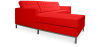 Buy Design Corner Sofa Kanel - Left Angle - Premium Leather Red 15186 with a guarantee