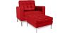 Buy Kanel Armchair with Matching Ottoman - Faux Leather Red 16514 in the United Kingdom