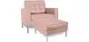 Buy Kanel Armchair with Matching Ottoman - Faux Leather Pastel pink 16514 with a guarantee