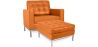 Buy Kanel Armchair with Matching Ottoman - Faux Leather Orange 16514 - in the UK