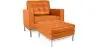 Buy Kanel Armchair with Matching Ottoman - Faux Leather Orange 16514 - in the UK