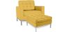 Buy Kanel Armchair with Matching Ottoman - Faux Leather Pastel yellow 16514 - prices