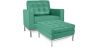 Buy Kanel Armchair with Matching Ottoman - Faux Leather Turquoise 16514 at MyFaktory