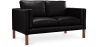 Buy Design Sofa 2332 (2 seats) - Faux Leather Black 13921 - prices