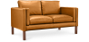 Buy Design Sofa 2332 (2 seats) - Faux Leather Pastel orange 13921 in the United Kingdom