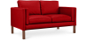 Buy Design Sofa 2332 (2 seats) - Faux Leather Red 13921 - in the UK