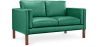 Buy Design Sofa 2332 (2 seats) - Faux Leather Turquoise 13921 at MyFaktory