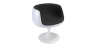 Buy Lounge Chair - White Design Chair - Fabric Upholstery - Brandy Black 13158 - in the UK