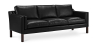 Buy Design Sofa 2213 (3 seats) - Faux Leather Black 13927 - in the UK