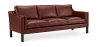 Buy Design Sofa 2213 (3 seats) - Faux Leather Brown 13927 at MyFaktory